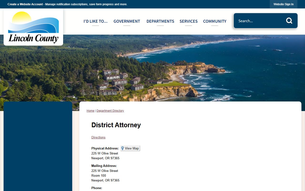 Lincoln County arrest records district attorney directory