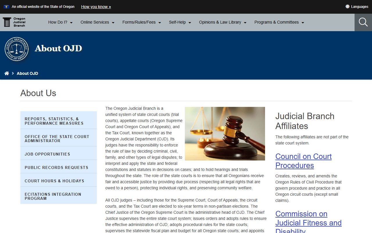 Lincoln County court records and Oregon Judicial Department court structure