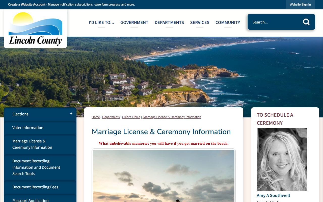 Lincoln County marriage and divorce records marriage license information