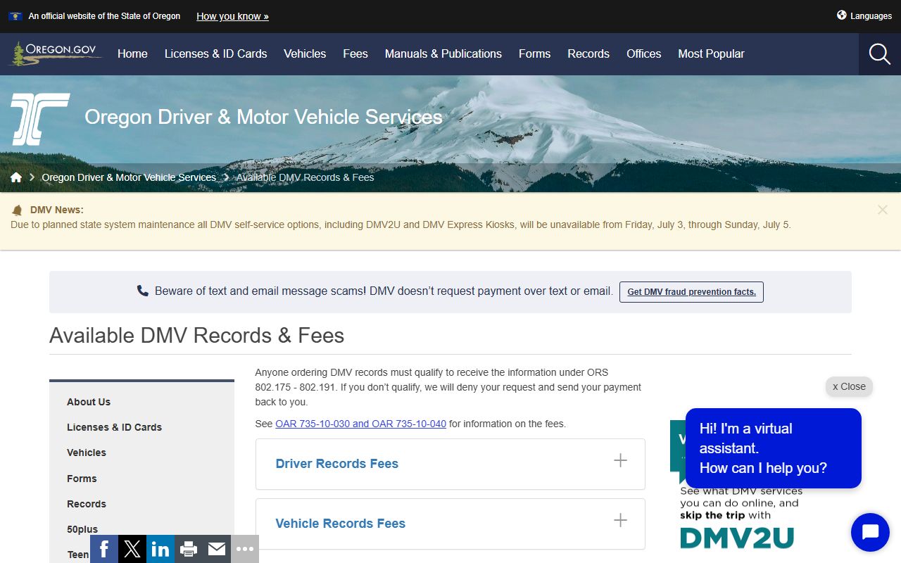 Lincoln County marriage and divorce records compared with Oregon DMV record options