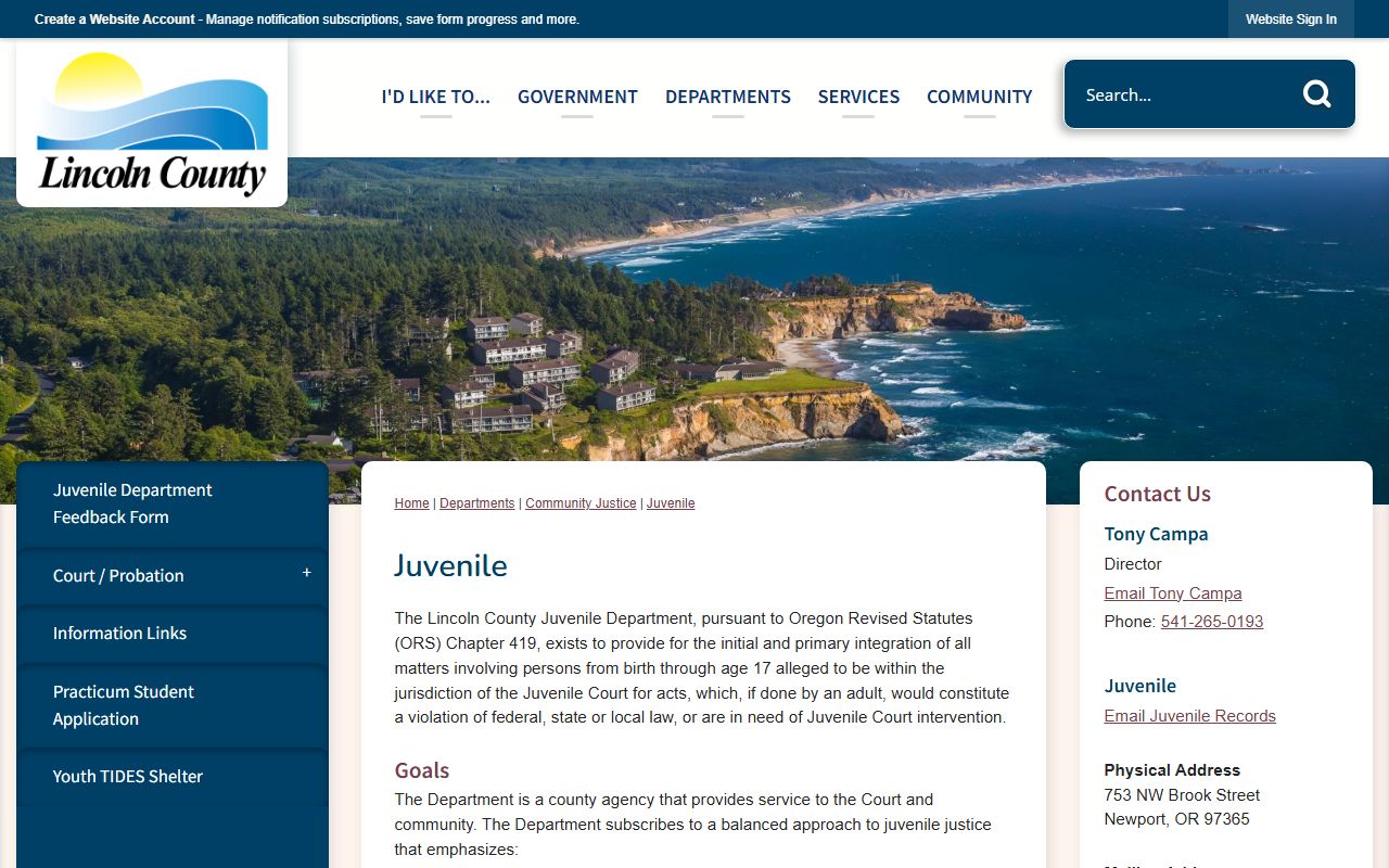 Lincoln County probate records and juvenile confidentiality source